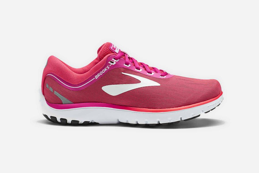 Womens Brooks PureFlow 7 Road Shoes Pink/Pink/White | 695420-RJL